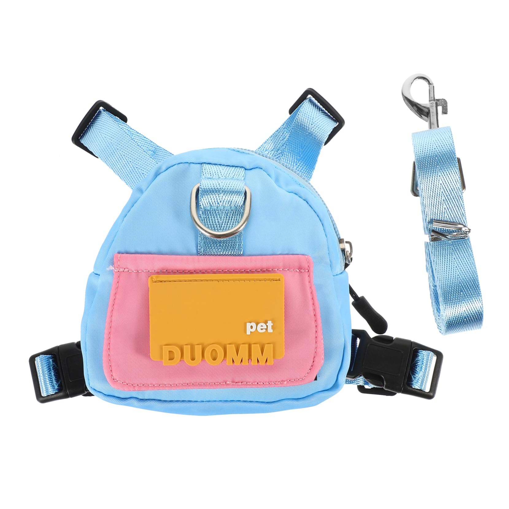 JOINPAYA 1Set Puppy Dog Harness Backpack with Poop Bag Dispenser Travel Pouch for Hiking Durable Pet Carrier for Dogs