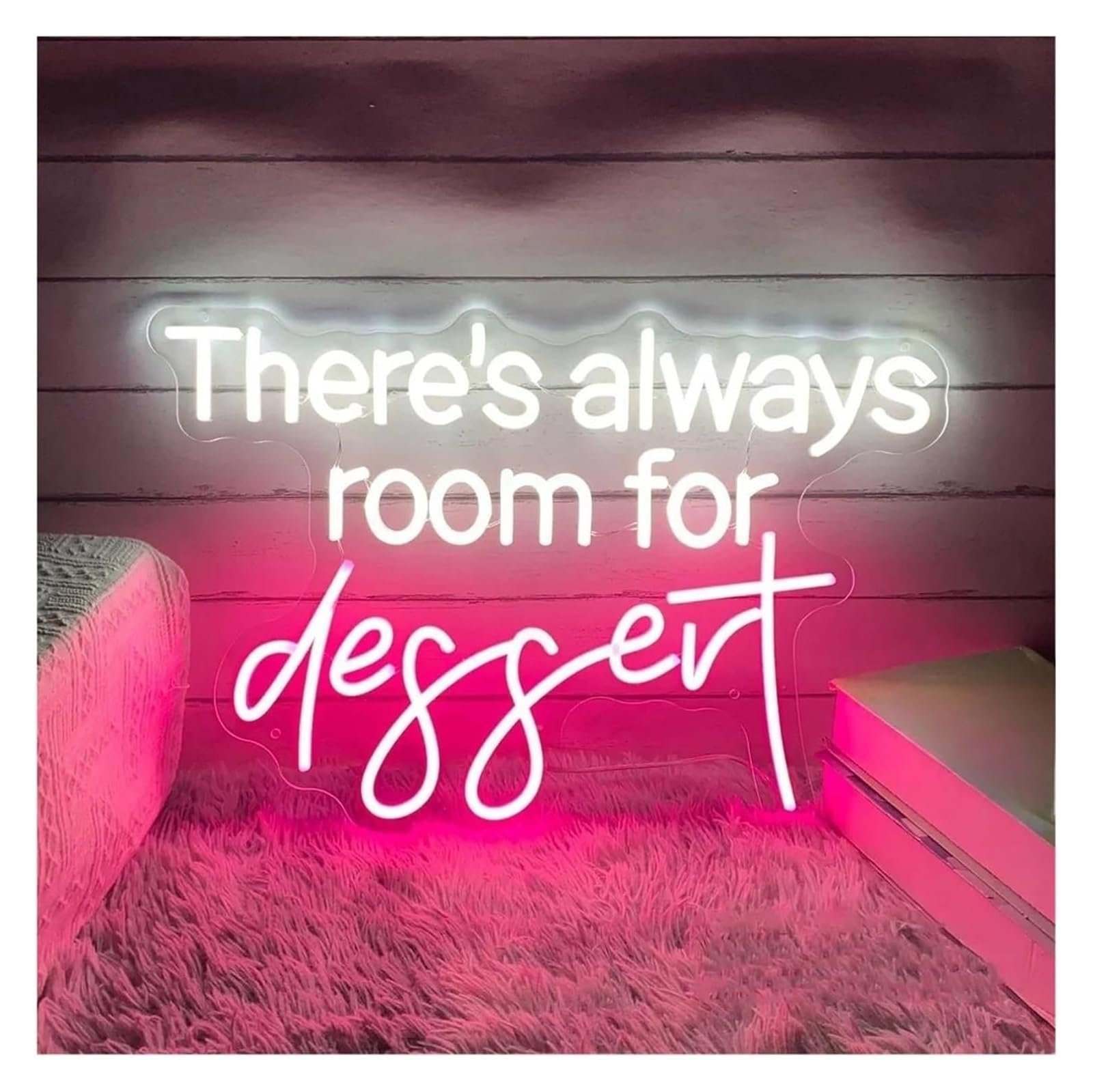 Decorazione luminosa al neon Dessert per insegne luminose Lettera di luminosità regolabile per luci(A,55cmx65cm)