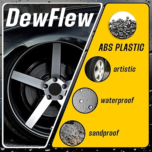 Miniatura 6 de DewFlew 4 tapas centrales de rueda para llanta de 3.268 in (3.27 pulgadas) interior de 3.008 in3 pulgadas, tapas de buje negras