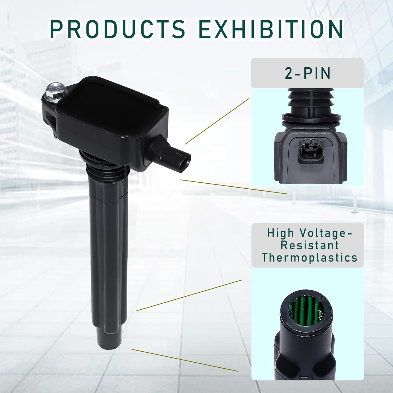 UF751 Ignition Coil Pack Set of 4 Compatible with Chrysler 200 Jeep Renegade Cherokee Compass Fiat 500X Dodge Dart Ram ProMaster City 2013-2021 2.4L, UF754, 68242286AA, 68080580AB, 0221504050