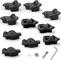YTCYKJ 10PCS Extra Large Rock Climbing Holds for Kids & Adults - 230lbs Support, Hardware Included for Indoor Outdoor Walls