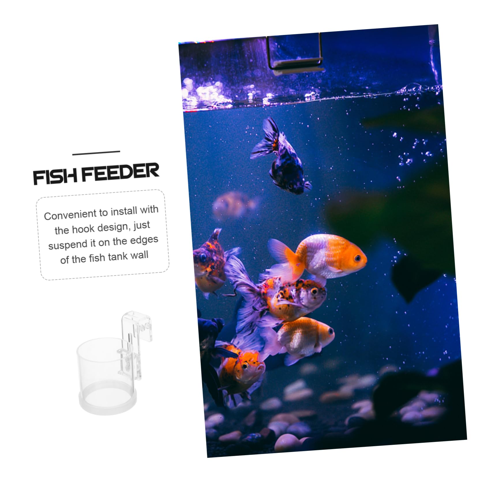 Kisangel 4piezas Alimentador De Peces Acuario Acrílico Anillo De Alimentación Flotante para Comida Escamas para Peces De Agua Dulce Decoración Práctica y Funcional para Tu Acuario