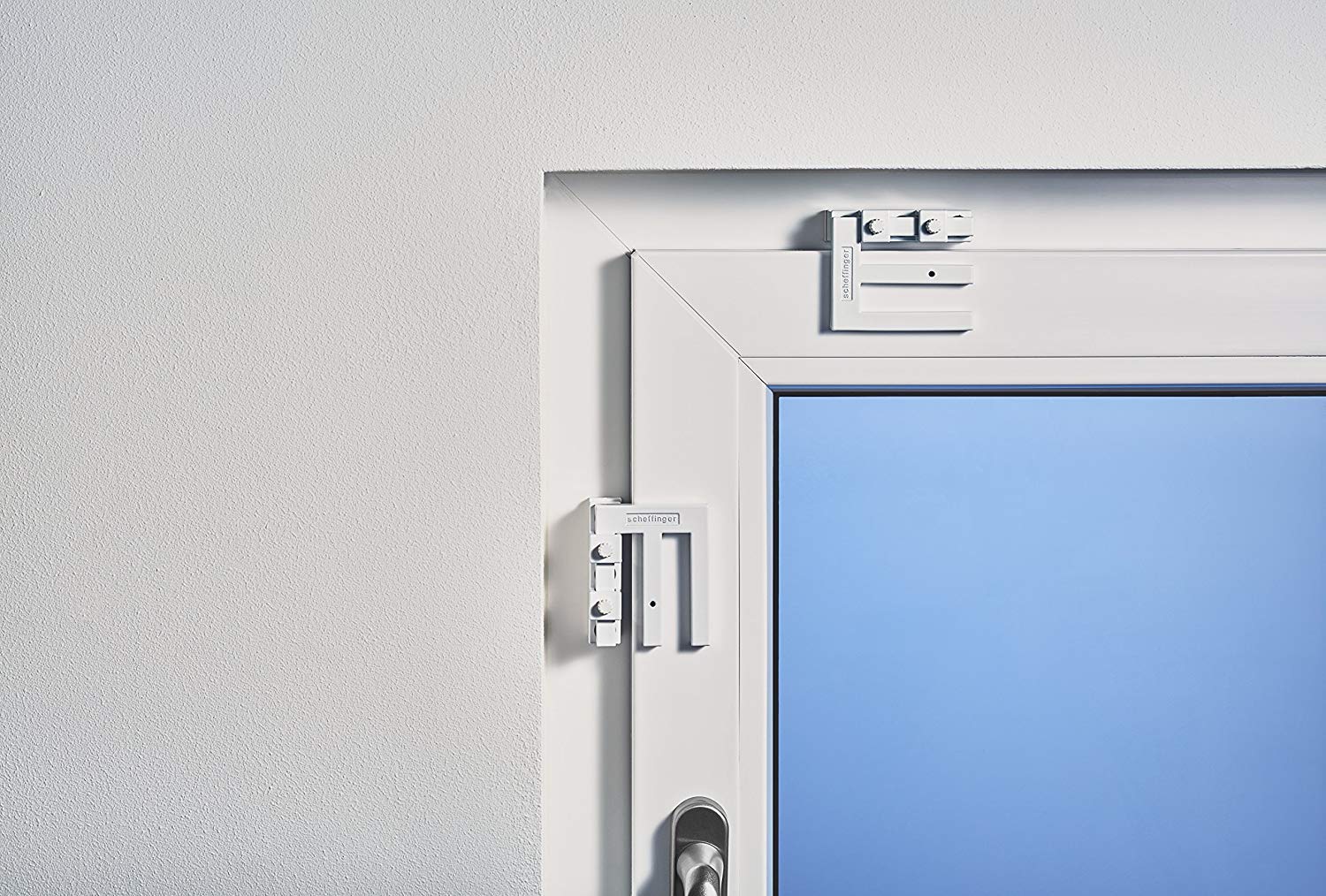 EM3 weiss, Fenstersicherung für Fenster oder Türen aus Kunststoff/Holz/Aluminium, Einbruchschutz DIN zertifiziert, hochwertiger massiver Stahl, 6er Set