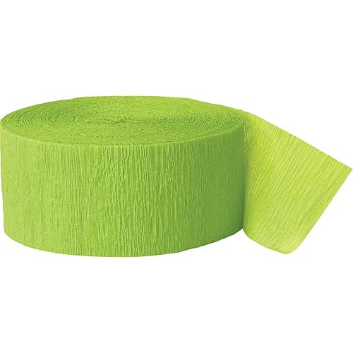 81ft Lime Green Crepe Paper Streamers