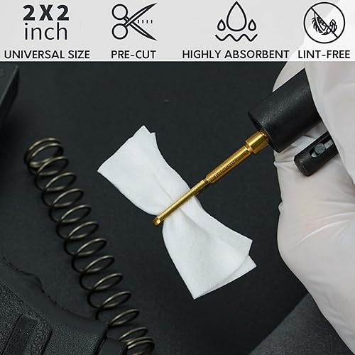 Miniatura 8 de 1800900PCS Gun Cleaning Patches - Highly Absorbent Gun Cleaning Cloth, Lint Free Gun Cleaning Wipes, 2'' Square Cleaning Patches for Firearms 9mm