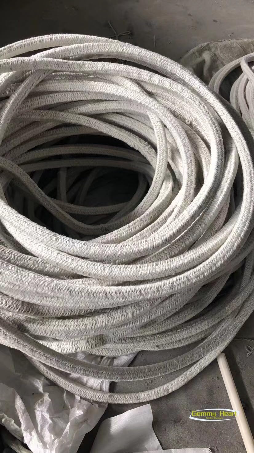 High-Temp Ceramic Fiber Sealing Rope 5M - Corrosion Resistant Braided Design for Pipe Insulation Systems(¢46)