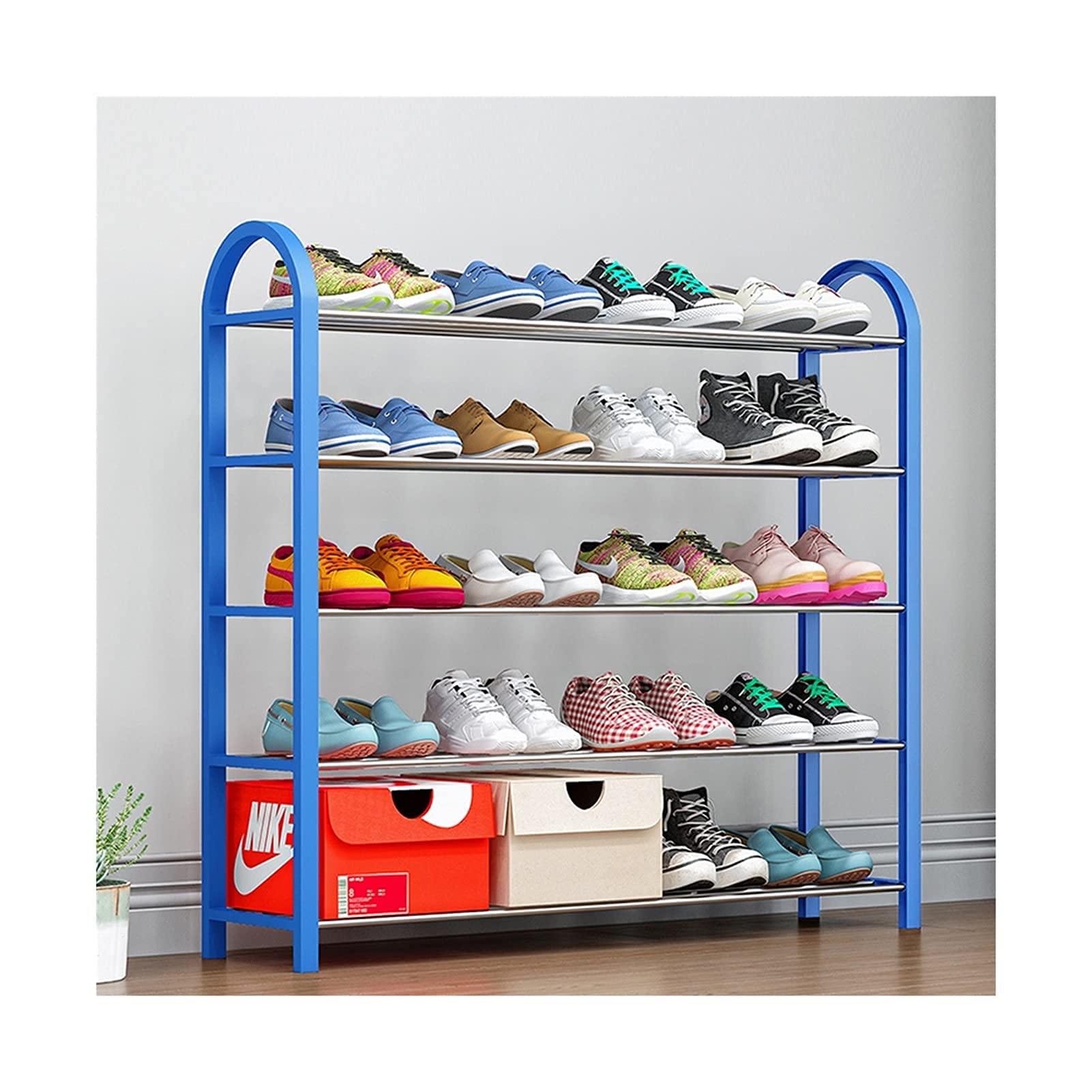 Étagère à chaussures de couloir pour dégager le sol et ranger l'entrée