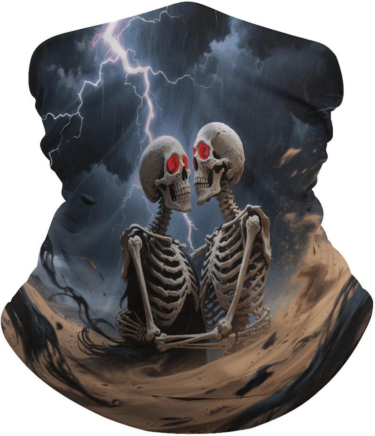 The Lovers Skull Neck Gaiter for Men Women Cooling Wrap Headwear Winter Head Wrap Scarf Beautiful Headband Personality Balaclava Sport Magic Scarf Windproof Hair Bandana