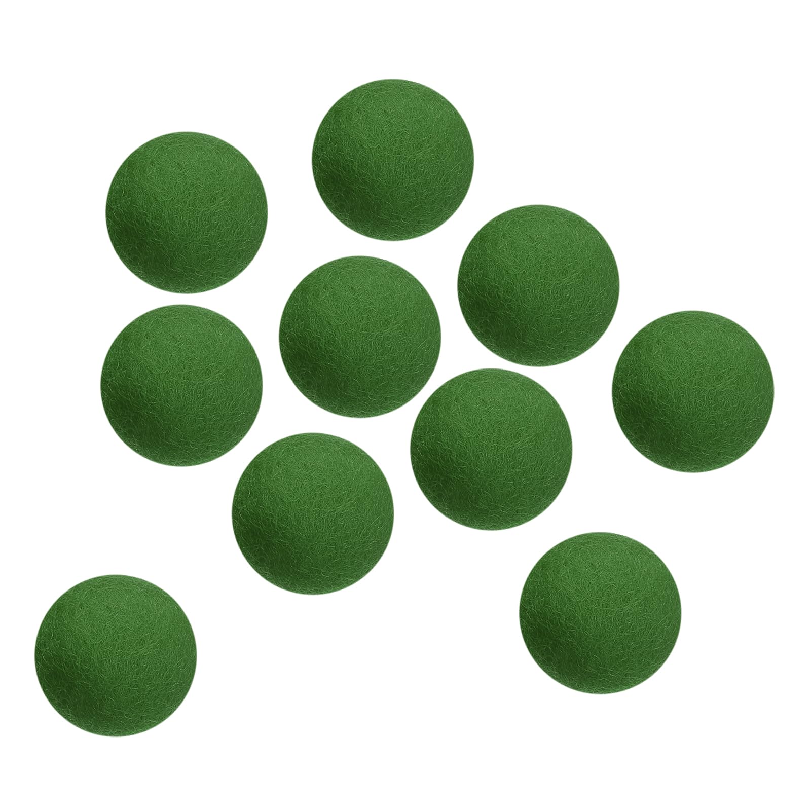 PATIKIL Wool Felt Balls Beads Wool Felting Pom 3.1cm 31mm Dark Green for Home Crafts Handcrafts Project DIY Pack of 10