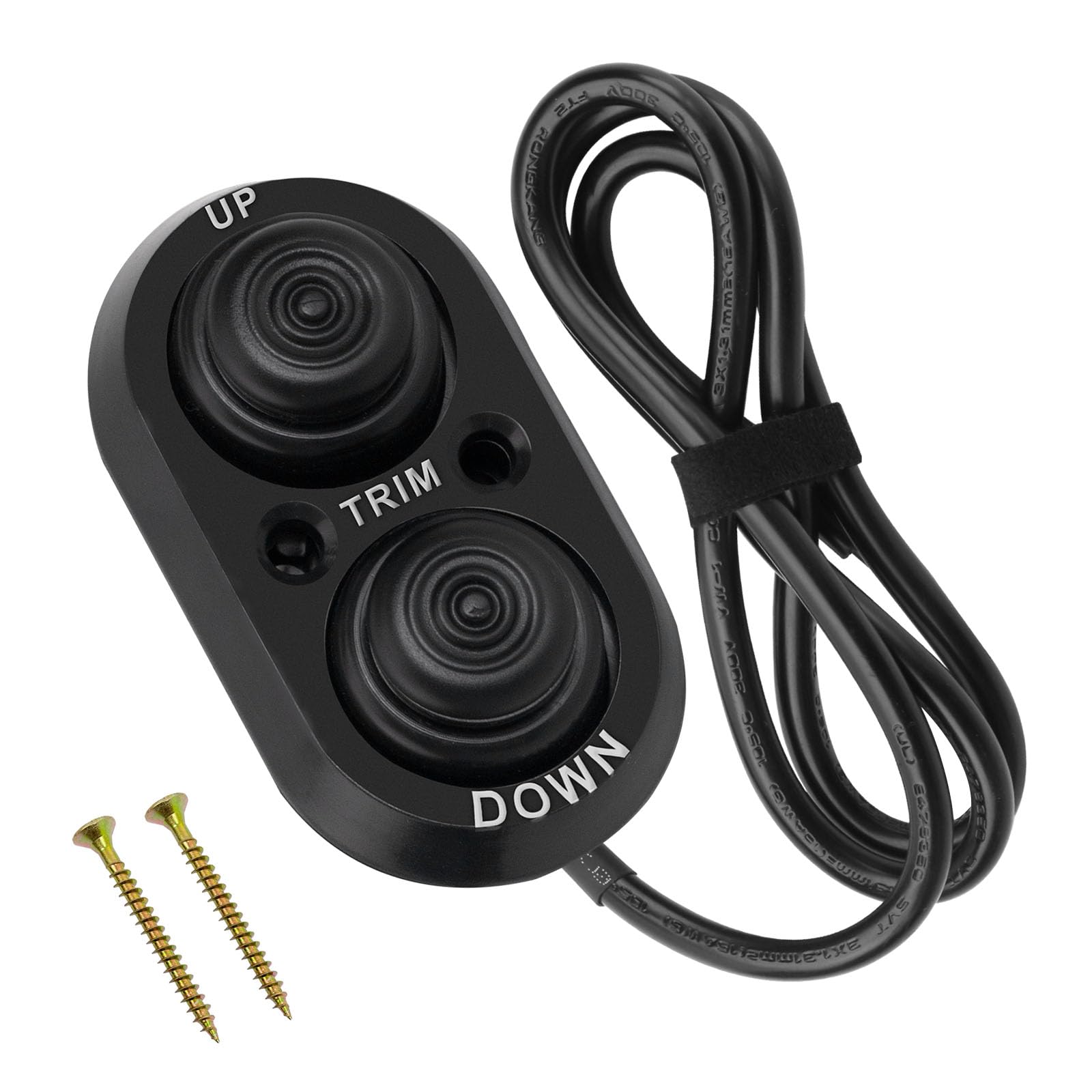 Trim Switch for Boat, Boat Tilt Trim Switch Black Push Button, for Fishing Boats Yachts Ships