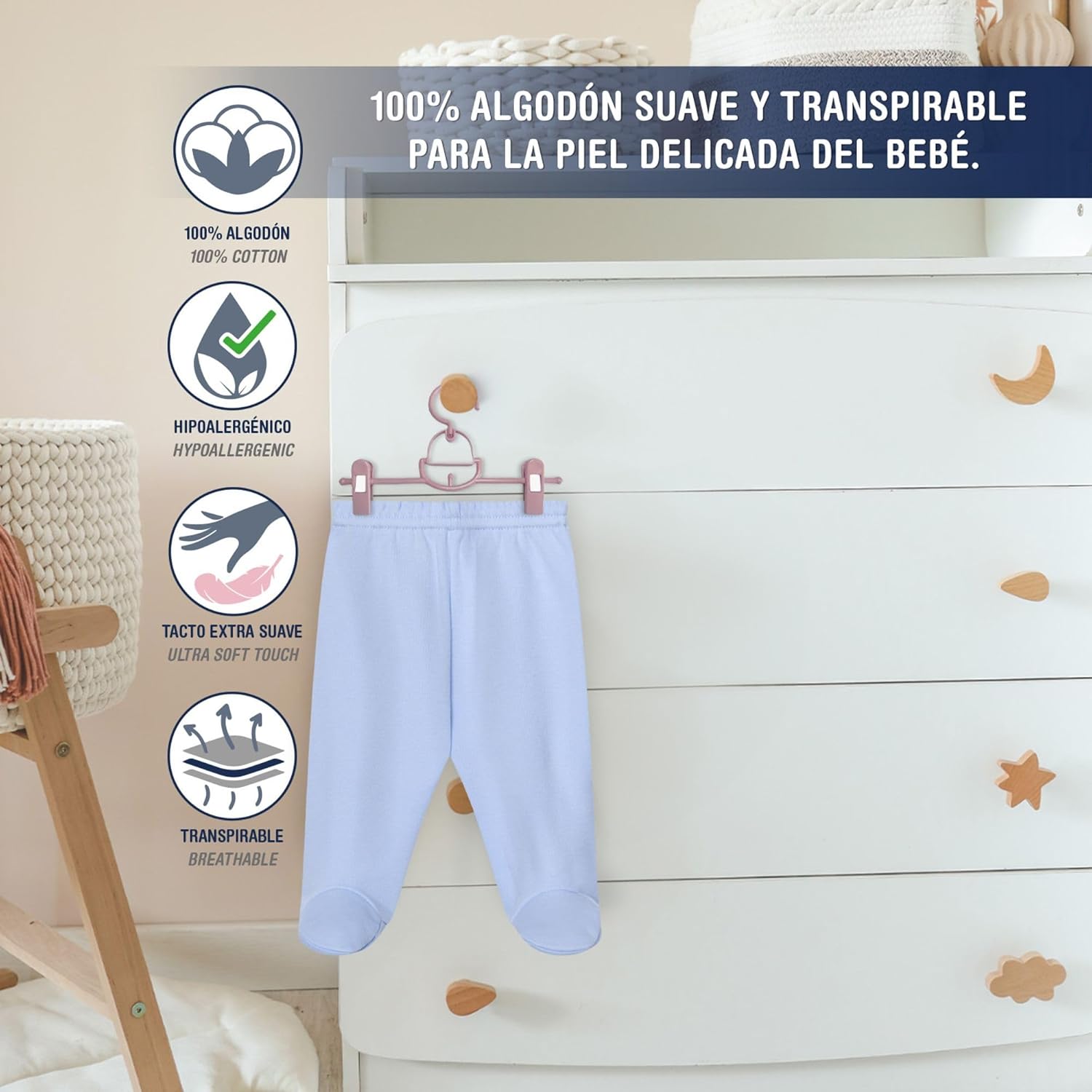 Babidu Baby-boys Newborn Footed Pullon Pant