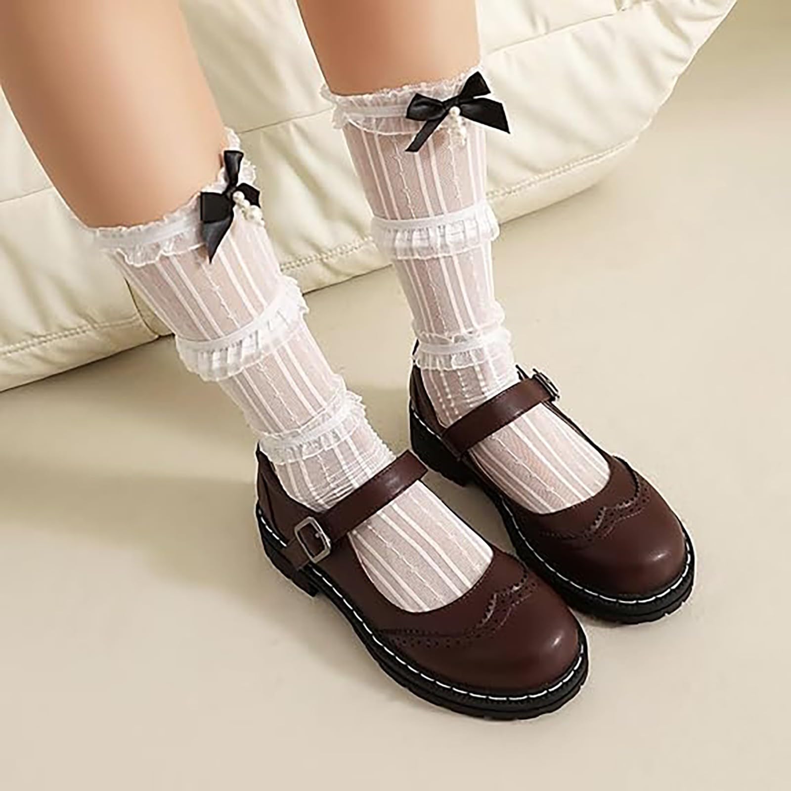 Mary Jane Zapatos Plataforma Casual Mujer Cuero Liso Elegante Zapatos con Tacón Cómodo Mocasines Zapatos de Caminar con Hebillas Zapatos de Fitness Zapatos de Cuero Zapatos Casual Mujer Zapatos