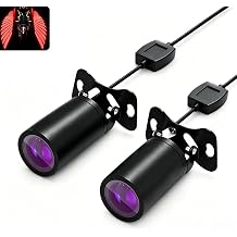 2 PCS Angel Wing Projector Light, Waterproof LED Motorcycle Underglow Projector Lamp, Bright Underbody Night Shadow Decor Light, Universal for Most Motorcycles, Electric Scooters (Red)