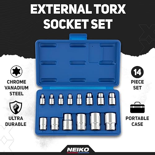 Miniatura 38 de Conjunto de enchufe y destornillador Torx Neiko