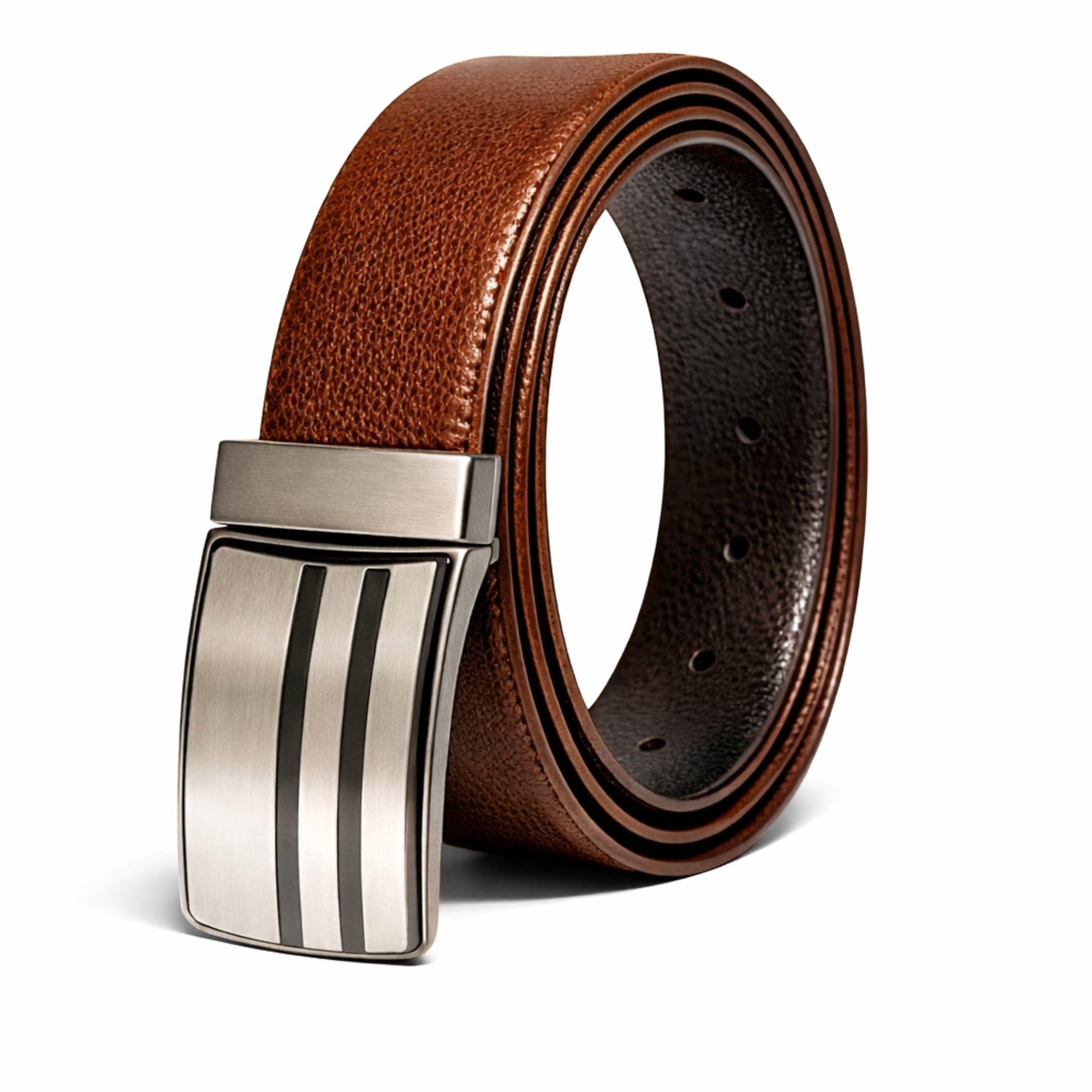 the men thing Genuine Leather Belt | 2 in 1 Reversible (Brown & Black) (1 Pc.) - IMPERON BROWN-picture-10