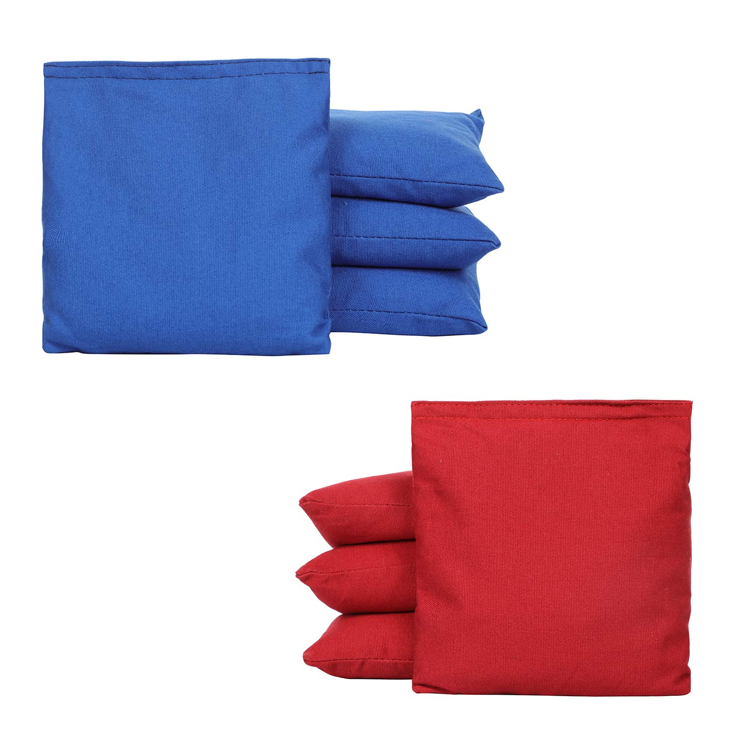 UKASE Regulation Cornhole Bag Bean Bags Pack of 8 for Tossing Core Hole Games Red and Navy Blue