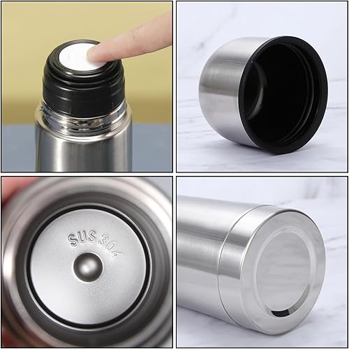 Miniatura 4 de Botella térmica aislada con taza, frasco de café de acero inoxidable para bebidas calientes y frías, botella de agua aislada al vacío, taza de viaje