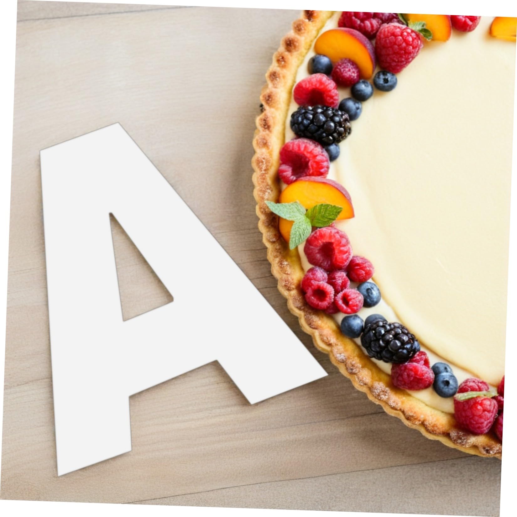 Stencil per Torte in Pet Bianco Antiscivolo Numeri e Lettere a Forma di Cuore 37 Facile da Usare per Decorazioni