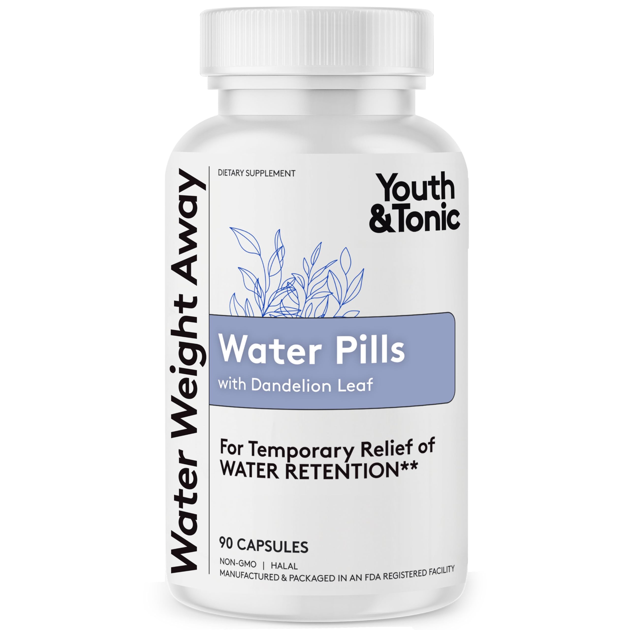 Youth & Tonic Water Pills for Fluid Retention