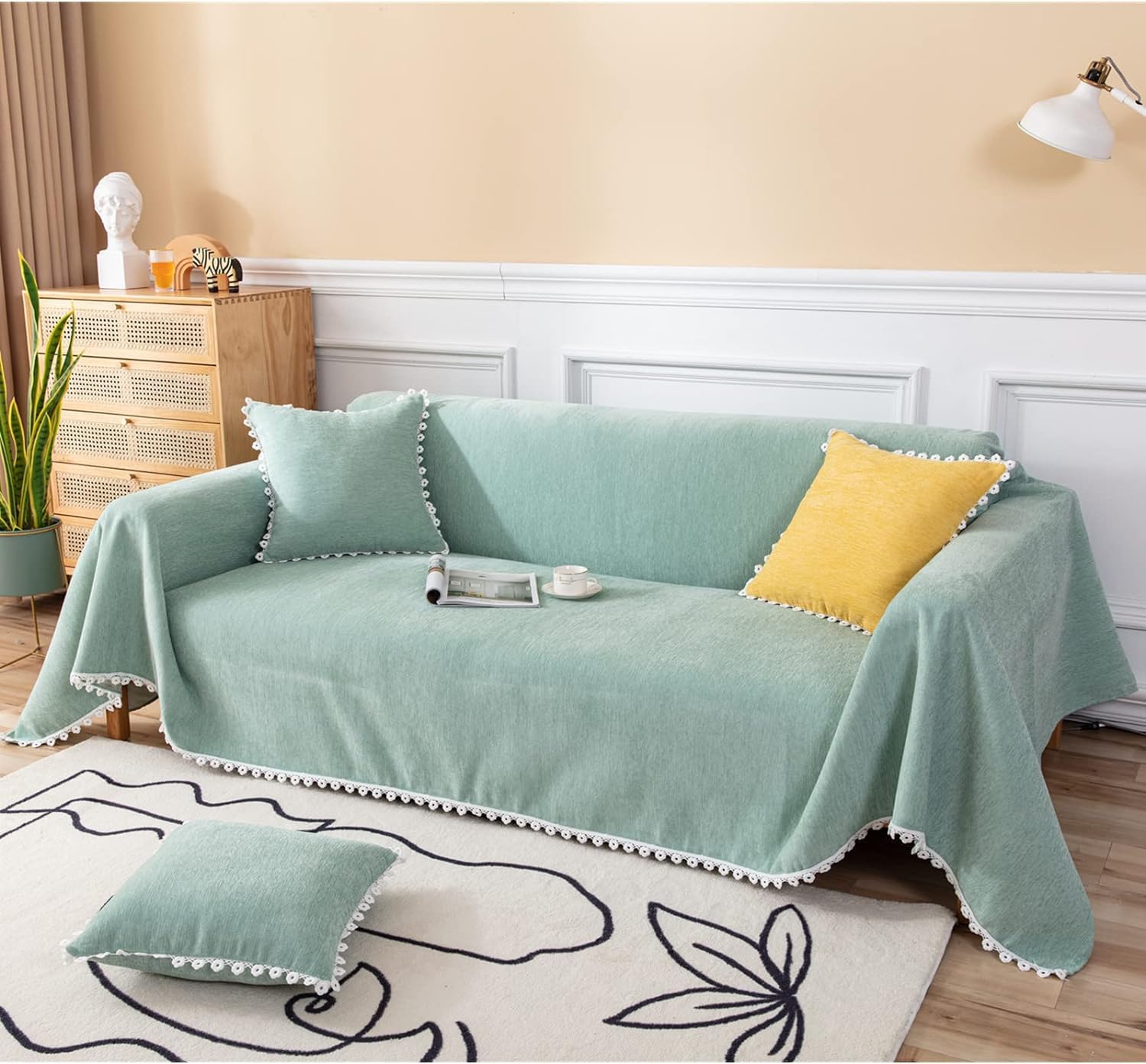 Housse de canapé en chenille élégante pour une décoration raffinée
