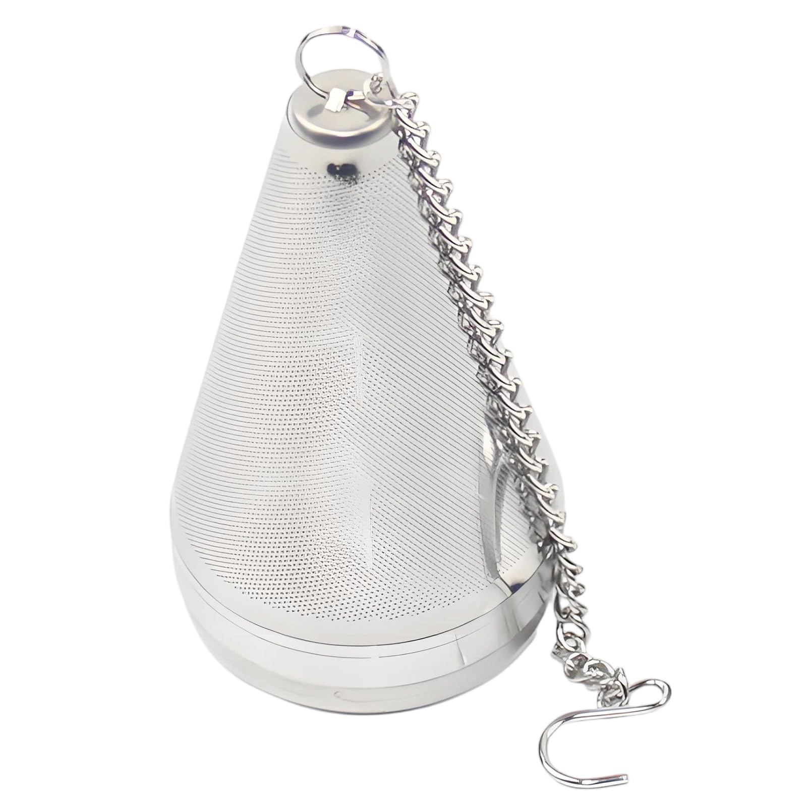 Mekalero Rustproof Tea Infuser Strainer Stainless Steel Filter Steeper with Extended Chain Hook and Drip Tray Tea Brewing Tool Kitchen Brewing Tool