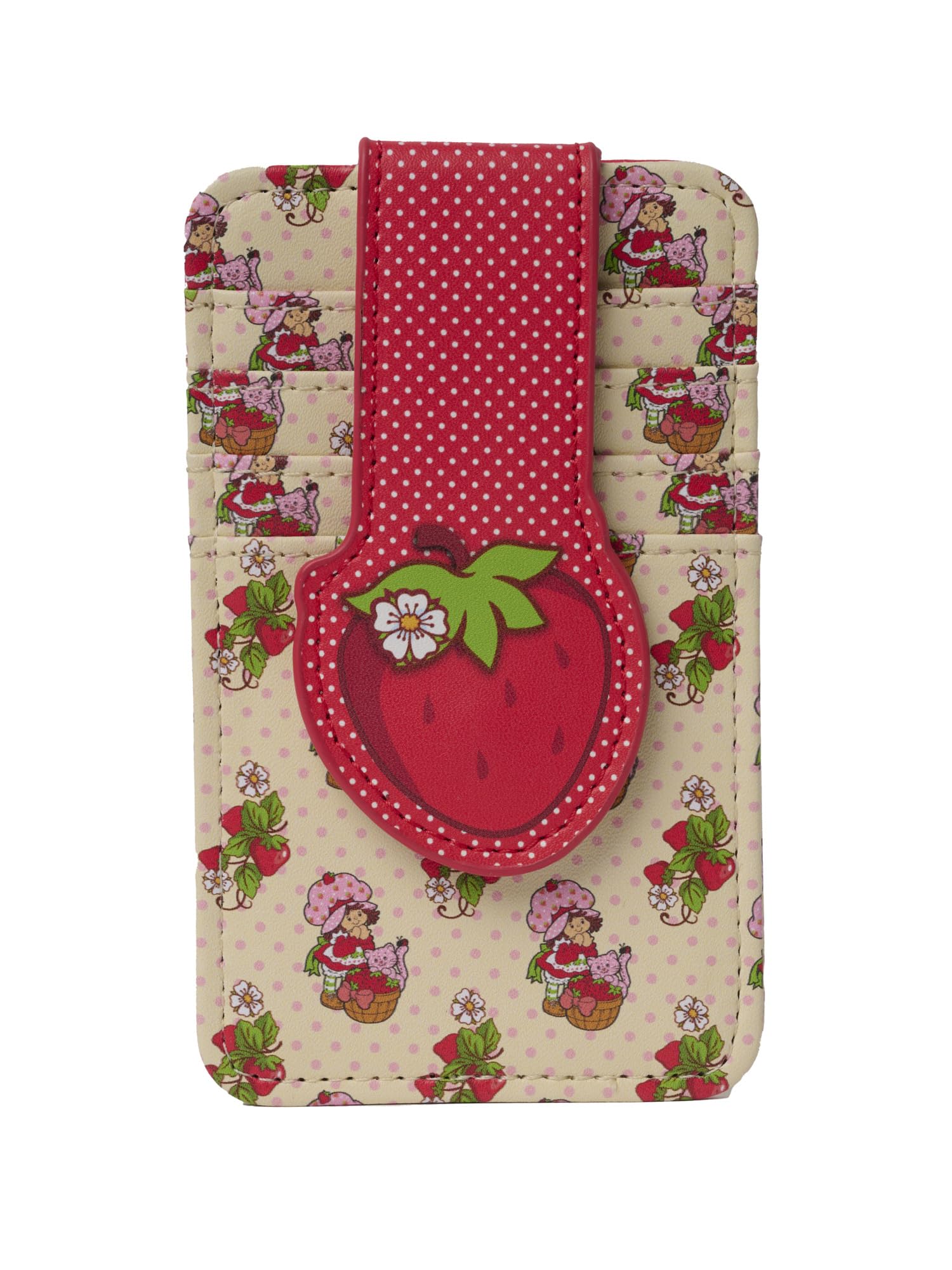 Strawberry Shortcake Card Holder Women Slim Compact Wallet Travel Novelty (Red)
