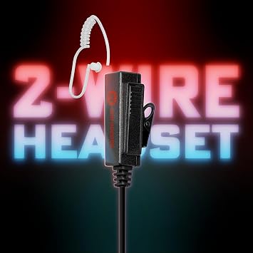 EarHugger 2線式Tシリーズヘッドセット - モトローラAstro HT XTS MTX - コネクターにPTT付き