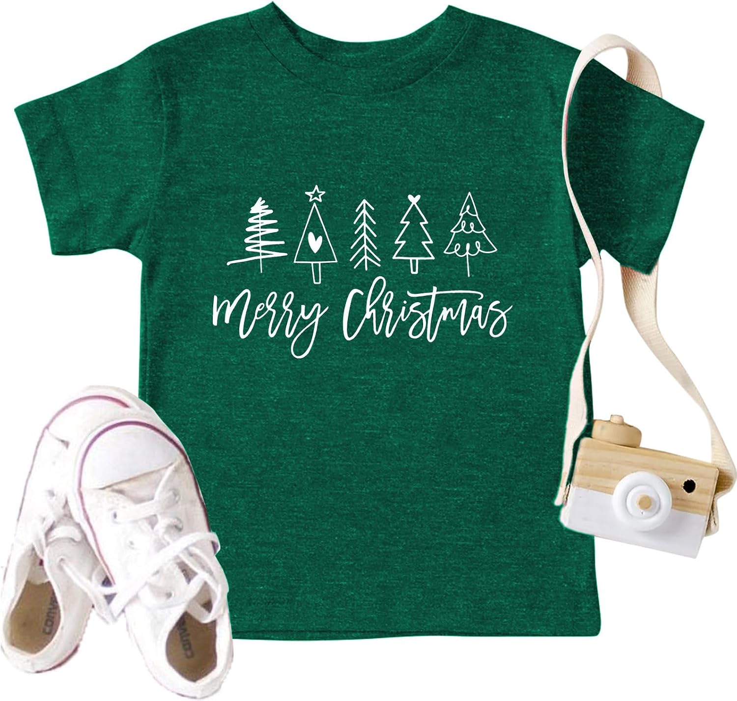 Christmas Tree Shirt for Toddler Boys Girls Merry Christmas T-Shirts Short Sleeve Holiday Tee Xmas Gift Tops