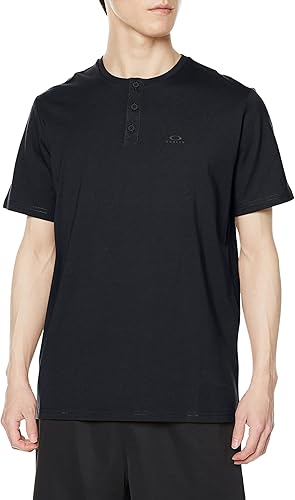 Oakley Camiseta unisex para adultos, estilo Henley, color apagón, talla M de EE. UU
