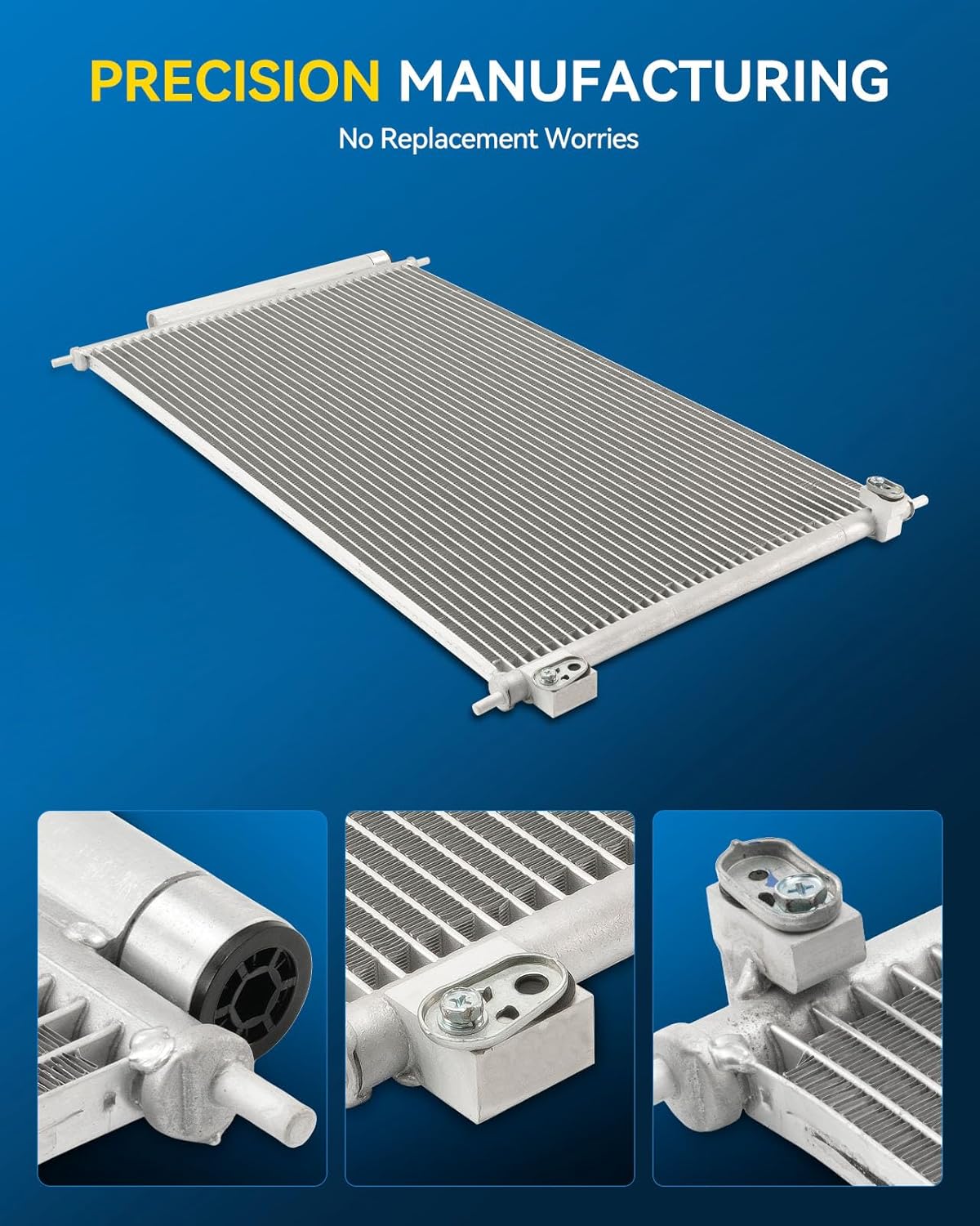 PHILTOP Air Conditioning A/C Condenser Compatible with Acura TSX 2004-2008, with Receiver Drier Replace# 3295, 80110SEA003