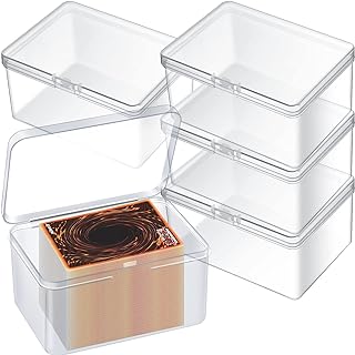 Vicenpal Playing Deck Card Storage Box Plastic Card Boxes Compatible with 100 Mtg Holder Storage Case 4.3 x 2.95 x 2.2 Inches Organizer Snap Closed for Trading Card Games Card Collector