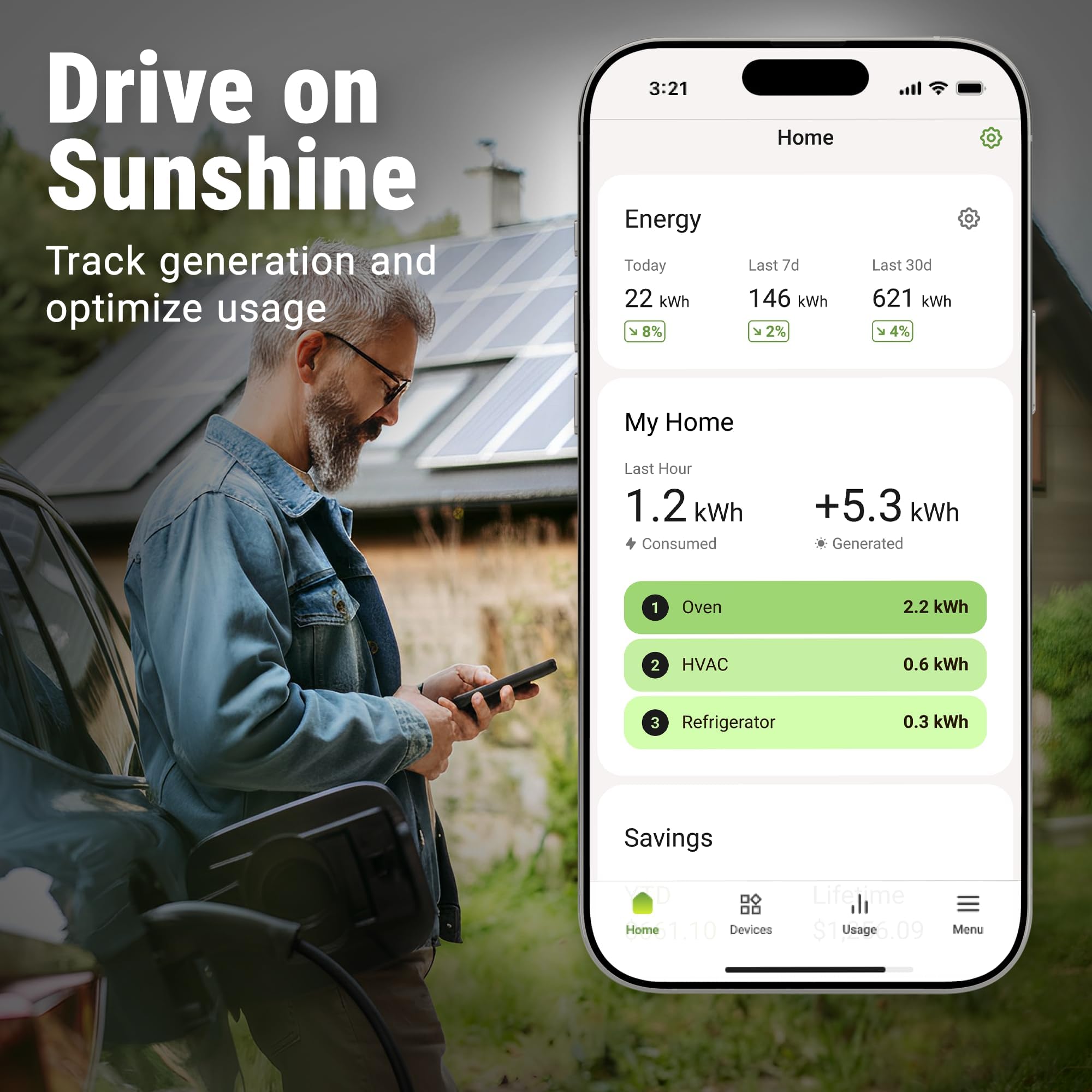 Smart Home Moniteur d'énergie avec 16 capteurs de niveau de circuit 50 A | Vue – Moniteur d'électricité en temps réel | Mesure solaire/filet
