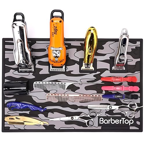 Tapete organizador de herramientas de peluquero, tapete magnético para peluquero, tapete para recortar, almohadilla de estación de tira magnética