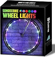 Vista 8 de Luces LED para rueda de bicicleta, paquete de 2 neumáticos, luces de bicicleta recargables por USB con baterías incluidas, las mejores luces