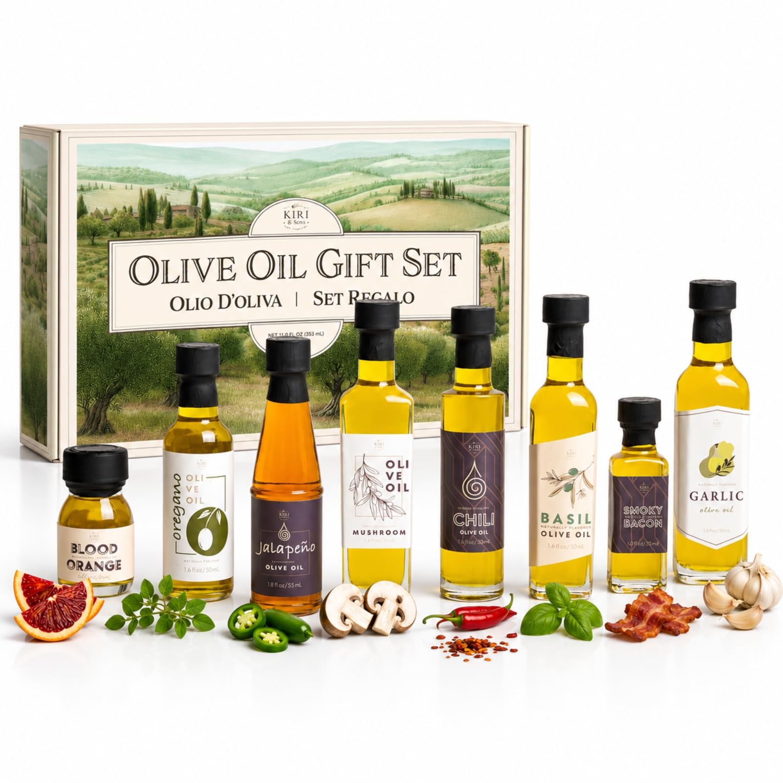 Amazon.com : Kiri & Sons Olive Oil Gourmet Sampler Gift Set of 8