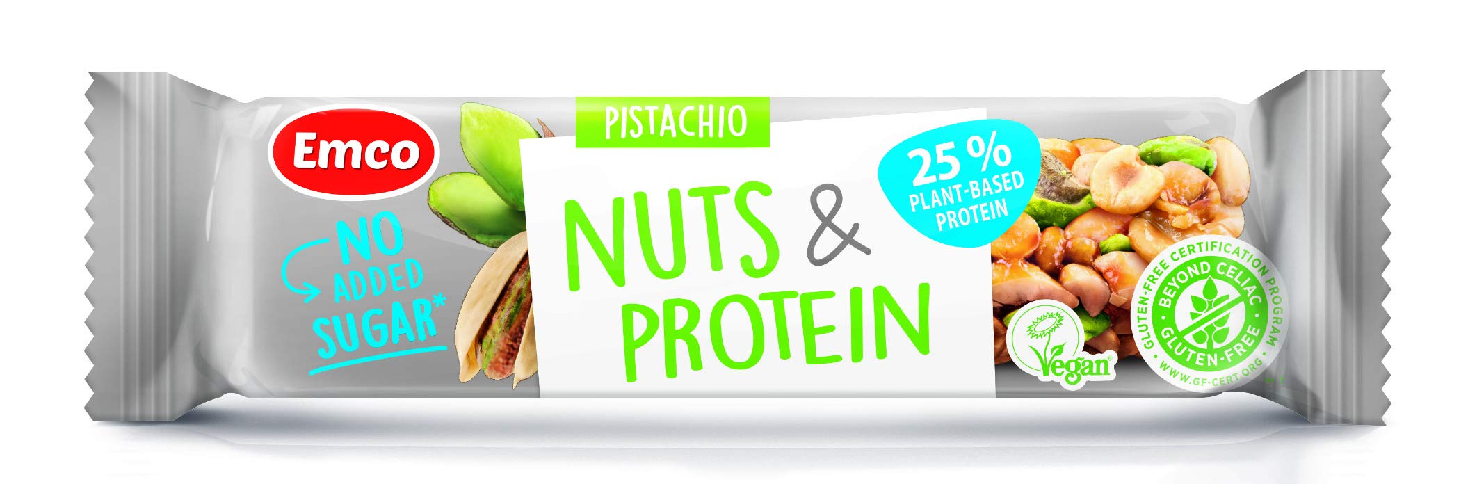 Emco Pistachio Nuts And Protein Bar, 35 gm