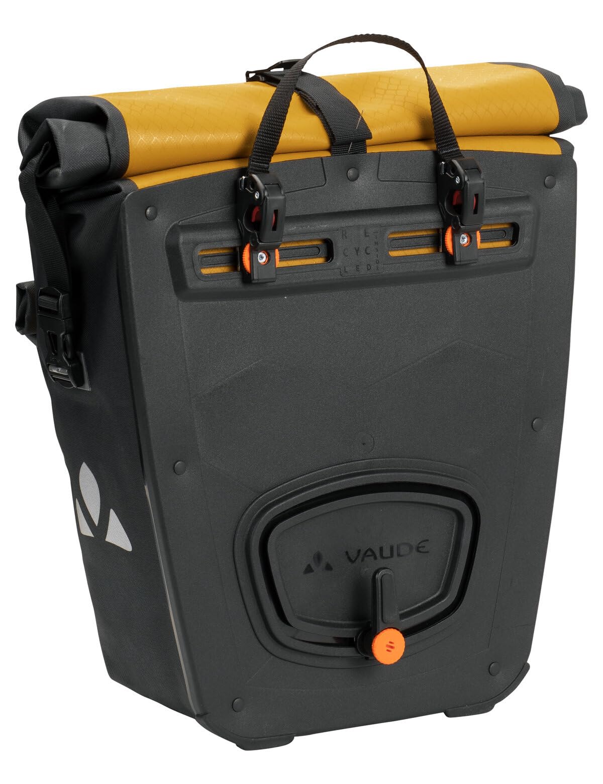 VAUDE Fahrradtasche für Gepäckträger Aqua Back Plus Single (Rec), 1 x 24 L in gelb, Hinterradtasche wasserdicht, Fahrrad Gepäckträgertasche hinten, einfache Befestigung – Made in Germany Sport & Freizeit