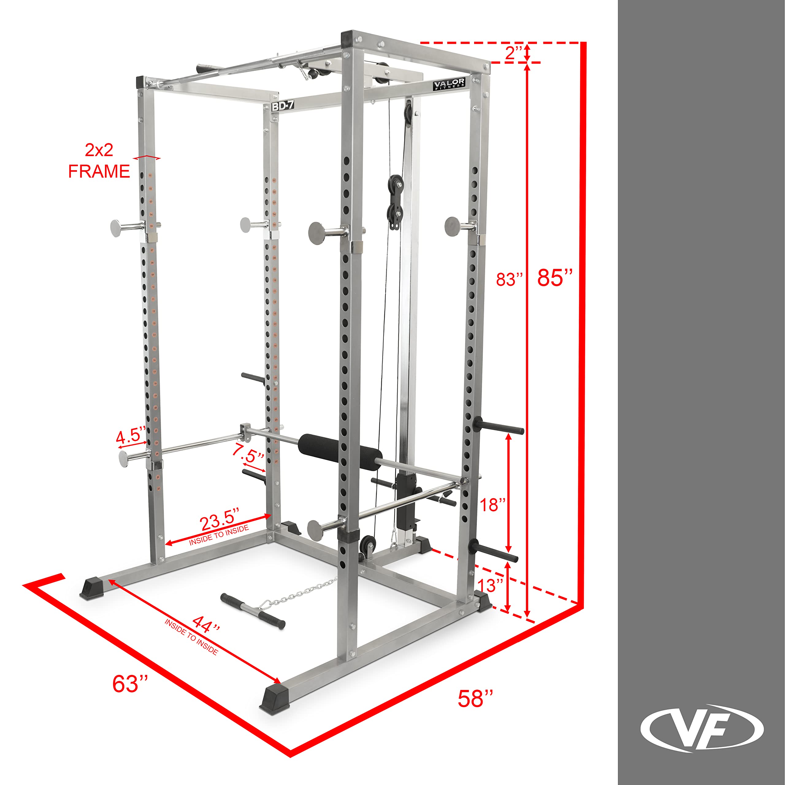 Amazon.co.jp: Valor Fitness パワースクワットラック ラットプル