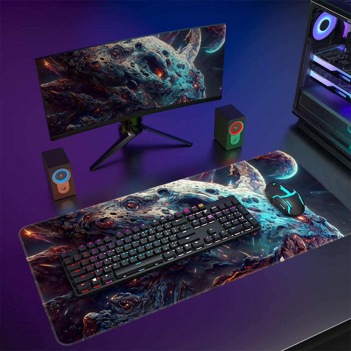 Desk Mat, Extended Gaming Mouse Pad Large 35.4" X 15.7", XXL Keyboard Mousepad With Stitched Edges, Non Slip Base, Waterproof Computer Desk Pad For Office, Home, Men(White Marble) - Walmart Supplies