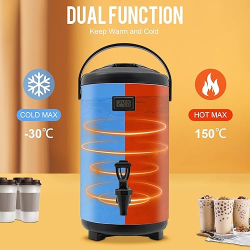 Miniatura 44 de Dispensador de bebidas aislado, dispensador térmico de bebidas frías y calientes de 12L/3.17 galones, dispensador de bebidas calientes