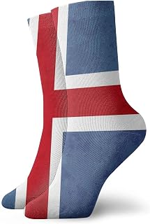 874 Trainer Socks, Old Retro Iceland Flag Office Socks Wicking Work Socks Breathable Sports Socks For Yoga Everyday Women 40cm