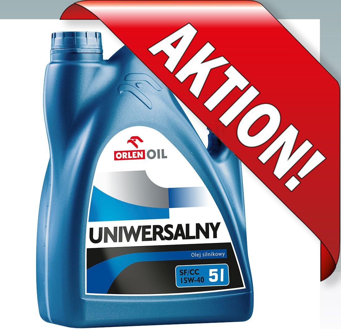 5 Litres OU Orlen Universal Engine Oil 15W40 API SF CD SF CC For Four-Stroke Petrol Engine For Older Types, Where The Manufacturer Provides For The Use of Orlens in Classes SF and SE In Accordance With API (American Classification)