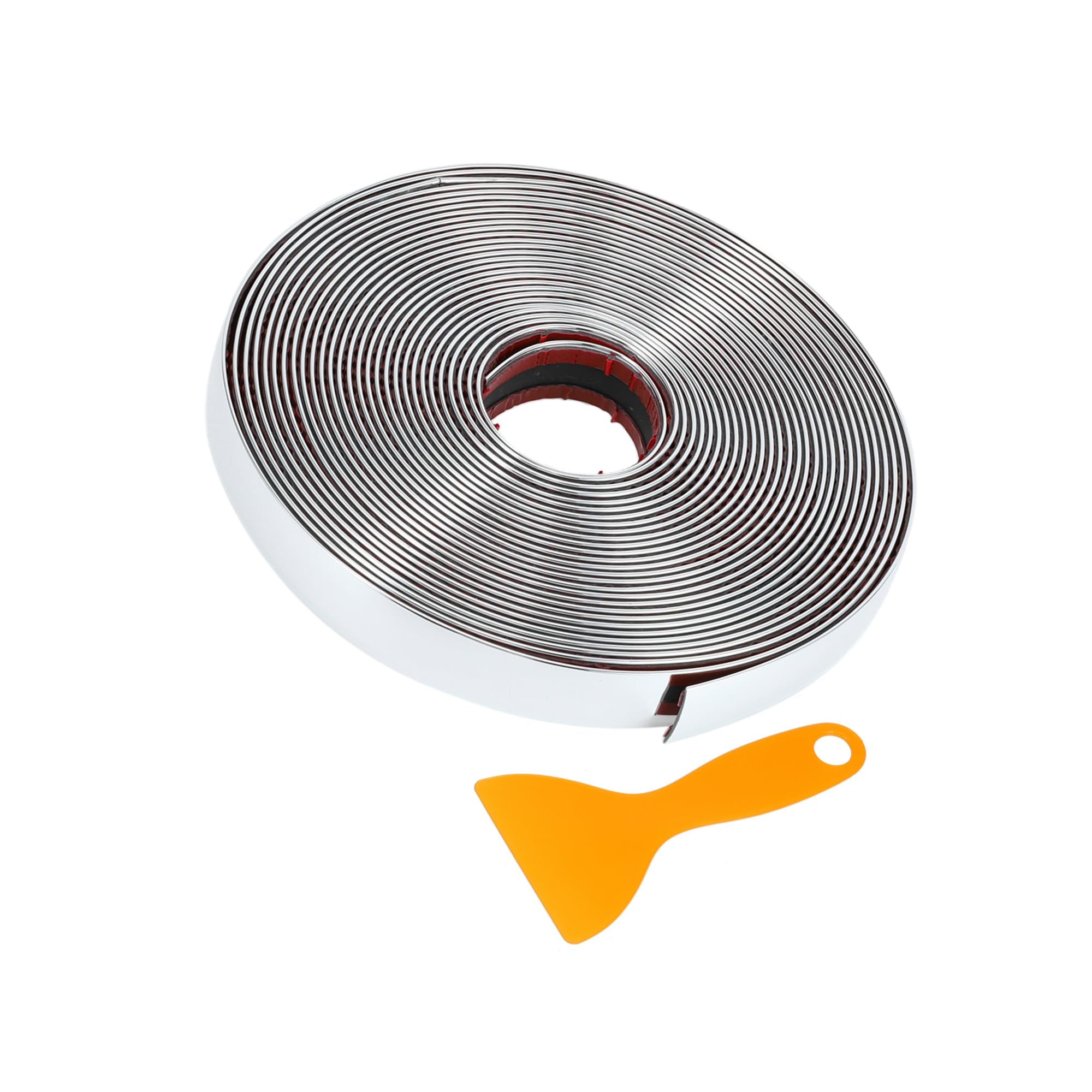 Moldura plateada brillante universal de 20 mm para parachoques y puerta de coche 8