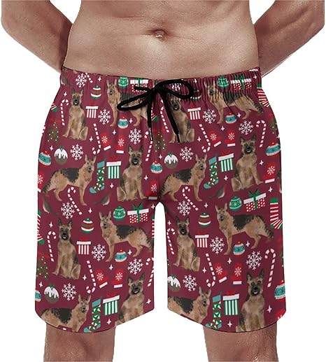 Amazon Co Jp サーフパンツ 水着 メンズ 5分丈 海パン シェパード ドッグズ クリスマス 犬柄 スイムパンツ ハーフパンツ サーフトランクス ビーチショーツ 海水パンツ 人気 半ズボン プリント短パン ビーチパンツ 水陸両用 スイムウェア 速乾 メッシュインナー 大きい