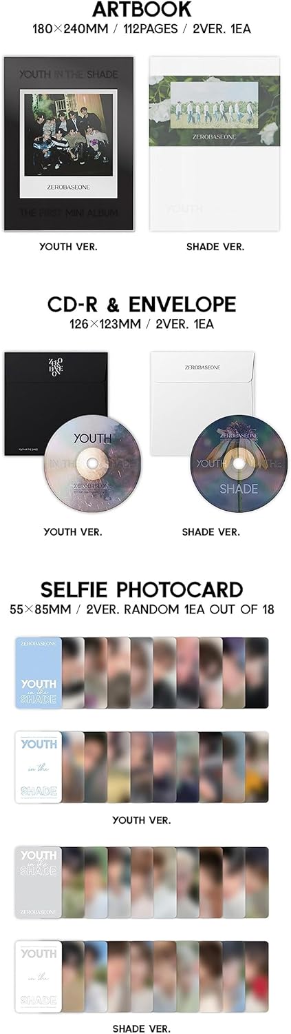 ZEROBASEONE - YOUTH IN THE SHADE (1st Mini Album) (2 ver. SET)