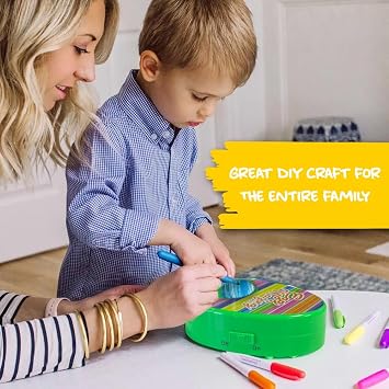 EggMazing Easter Egg Mini Decorator Kit Arts and Crafts Set - Includes Egg Decorating Spinner and 6 Markers - Ages 3 and Up [Packaging May Vary]