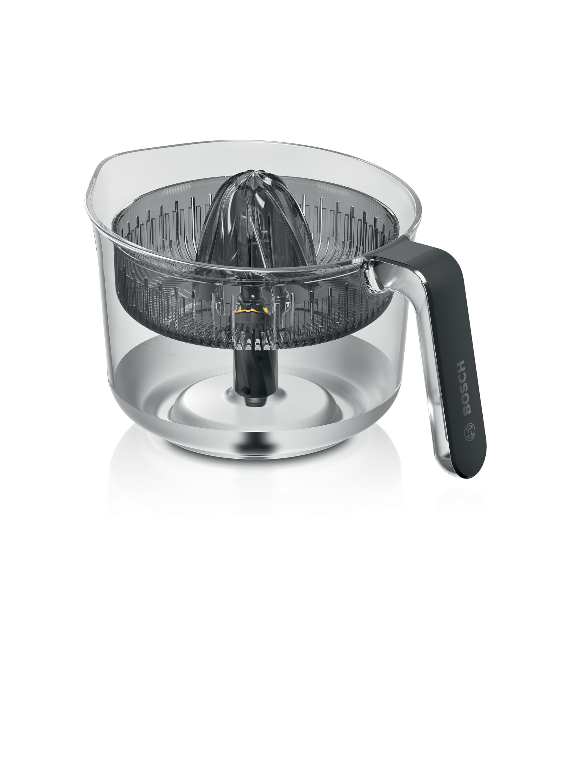 Bosch Spremiagrumi MUZS68ZP per succhi di frutta freschi, beccuccio, maniglia, recipiente da portata, adatto per MUM Serie 8 OptiMUM e robot da cucina serie 6