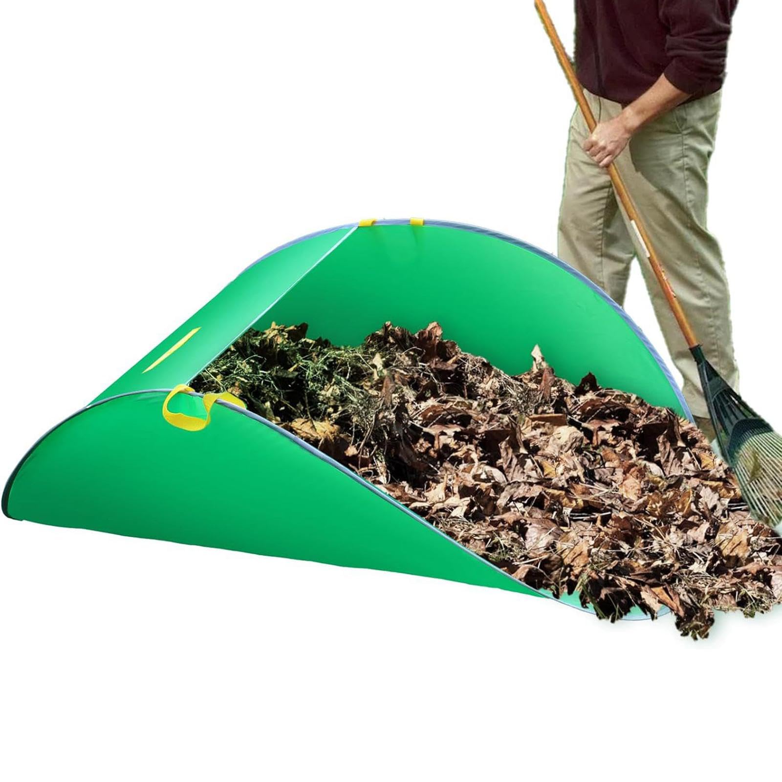 Juego de 3 bolsas de recogida de hojas para césped, jardín, cargador de hojas para jardín, recoger hojas y piscina