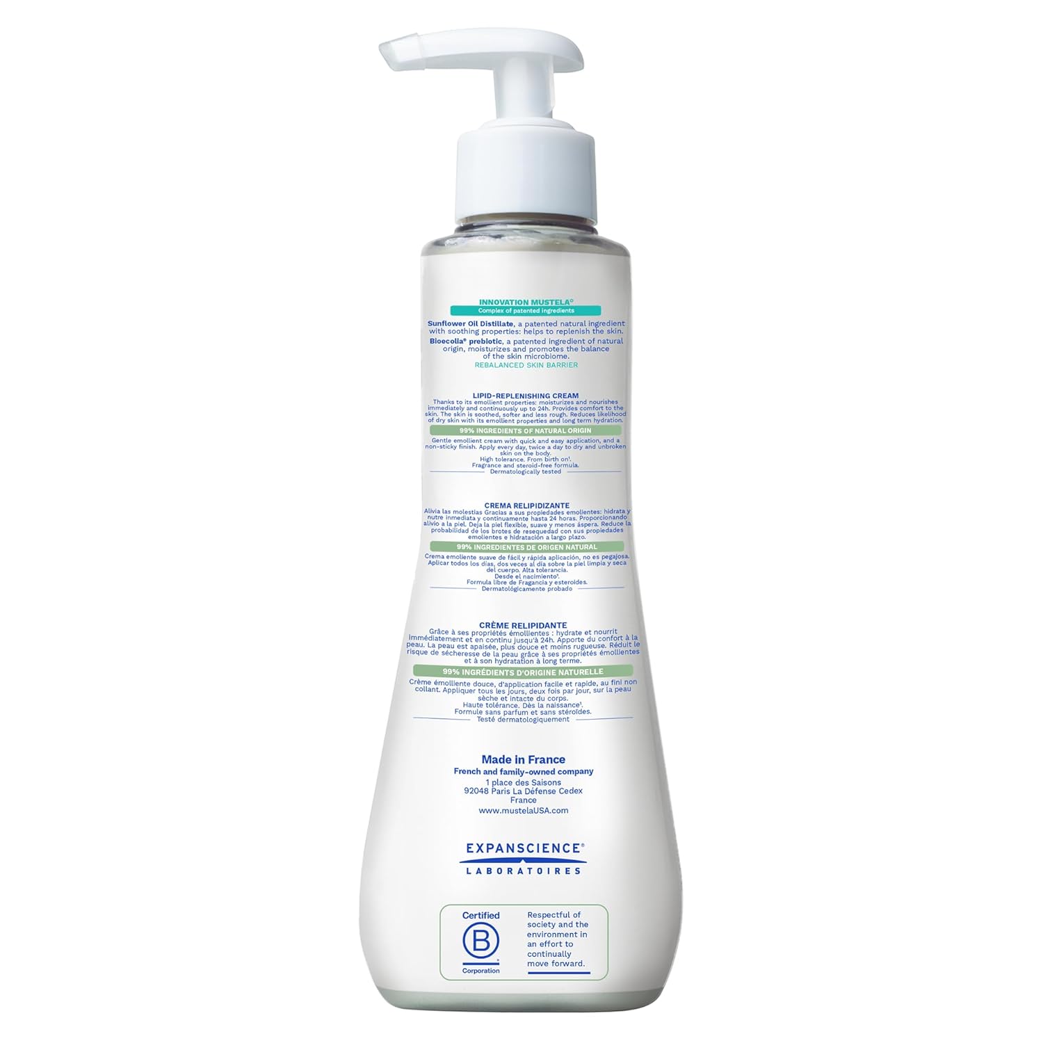 Mustela Stelatopia+ - Lipid-Replenishing Cream - Moisturizer for Eczema-Prone Skin - With Natural Sunflower Oil and Prebiotic - EWG Verified - For Babies, Kids & Adults - Fragrance Free -10.14 fl oz - Image 2