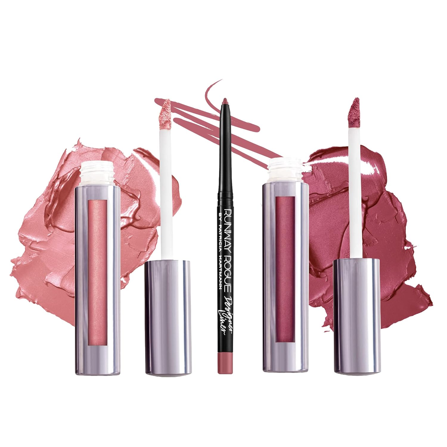 Runway Rogue Silk Glam Kit with 2 Long-Wear Liquid Lipsticks (Call Sheet and First Class) and 1 Lip Liner Pencil (Camera Ready)